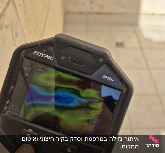 מצלמה תרמית מציגה תמונה צבעונית על מסך